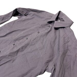 Brioni Mens Purple Houndstooth Button Down Dress Shirt- Size XL- Made In Italy